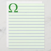 En-tête De Lettre Avec Motif Oméga (Devant / Derrière)