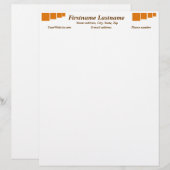 En-tête De Lettre Avec Motif Orange alerte float abstrait Halloween boîte noire (Devant / Derrière)