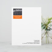 En-tête De Lettre Avec Motif Panneau photo - Orange - Machine à écrire (Debout devant)