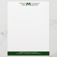 Pied de page couleur monogramme - Vert foncé