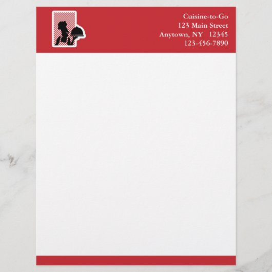 En-tête De Lettre Avec Motif Restaurant (Devant)