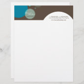 En-tête De Lettre Avec Motif RETRO BUSINESS LETTERHEAD :: grands points 4 (Devant / Derrière)