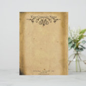 En-tête De Lettre Avec Motif Rouleau antique (Debout devant)