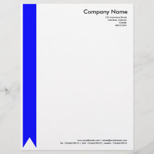 En-tête De Lettre Avec Motif Ruban - Bleu