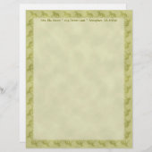 En-tête De Lettre Avec Motif Saluki Silhouette (Devant / Derrière)