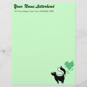 En-tête De Lettre Avec Motif Stinky Love Skunk