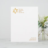 En-tête De Lettre Avec Motif Symbole judaïsme (Debout devant)