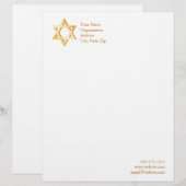 En-tête De Lettre Avec Motif Symbole judaïsme (Devant / Derrière)