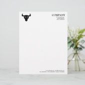 En-tête De Lettre Avec Motif Symbole Steer - Blanc (Debout devant)