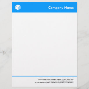 En-tête De Lettre Avec Motif Tête et pied - Bleu 0099FF
