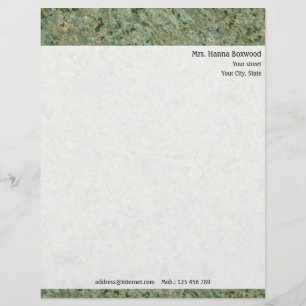 En-tête De Lettre Avec Motif Texture personnelle de roche avec l'adresse de