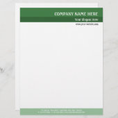 En-tête De Lettre Avec Motif Tons verts (Devant / Derrière)