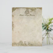 En-tête De Lettre Avec Motif Triquetra naturel (Debout devant)