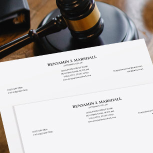 En-tête De Lettre Avocat à la pratique professionnelle solo en noir