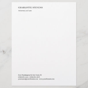 En-tête De Lettre Avocat Droit Élégant Simple Minimaliste Tendance