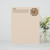 En-tête De Lettre Aztec Eagle Guerrier Tribal Art antique (Debout devant)