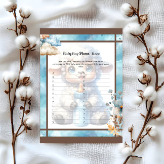 En-tête De Lettre Baby Circus_  Baby Boy Name Race Game