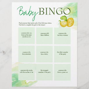En-tête De Lettre Baby shower bébé jeu de bingo modèle personnalisé