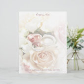 En-tête De Lettre bagues de fiançailles roses épousant le (Debout devant)