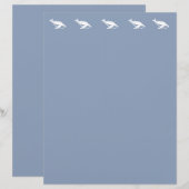 En-tête De Lettre Baleines Océan Nautique (Devant / Derrière)