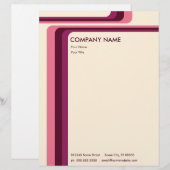 En-tête De Lettre bandes rétro : v.2 : (Devant / Derrière)