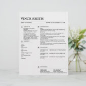 En-tête De Lettre Basic Professional Resume Template Design Trendy 1 (Debout devant)