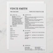 En-tête De Lettre Basic Professional Resume Template Design Trendy 1 (Devant / Derrière)