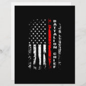 En-tête De Lettre Bataillon des pompiers Bataillon en chef Cadeau en (Devant / Derrière)