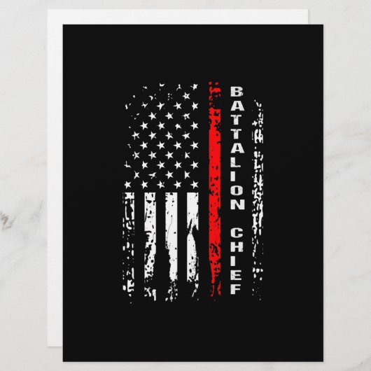 En-tête De Lettre Bataillon des pompiers Bataillon en chef Cadeau en (Devant / Derrière)