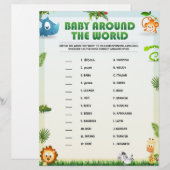 En-tête De Lettre Bébé dans le monde [Thème animal] (Devant / Derrière)