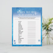 En-tête De Lettre Bébé Mot Scramble [Bleu neigeux] (Debout devant)
