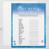 En-tête De Lettre Bébé Mot Scramble [Bleu neigeux] (Devant / Derrière)