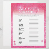 En-tête De Lettre Bébé Mot Scramble [Rose neigeux] (Devant / Derrière)