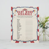 En-tête De Lettre Bébé Mot [Thème du cirque] (Debout devant)