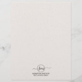 En-tête De Lettre Beige Aesthetic Modern Calligraphy Real Estate (Dos)