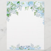 En-tête De Lettre Belle fleur bleue (Devant)