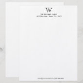 En-tête De Lettre Belle papeterie simple (Devant / Derrière)