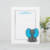 En-tête De Lettre Belle Phant Grey Lined (Debout devant)