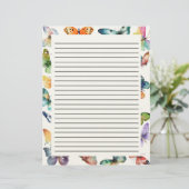 En-tête De Lettre Belles papillons (Debout devant)