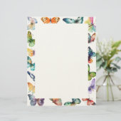 En-tête De Lettre Belles papillons (Debout devant)