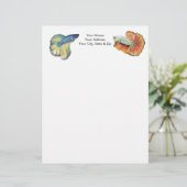 En-tête De Lettre Betta fish (Debout devant)
