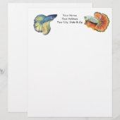 En-tête De Lettre Betta fish (Devant / Derrière)