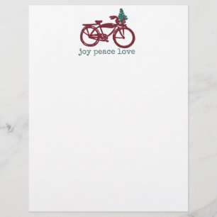 En-tête De Lettre Bicyclette vintage avec la conception d'arbre de
