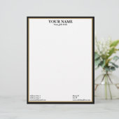 En-tête De Lettre Black and Gold Frame Generic Adaptable (Debout devant)
