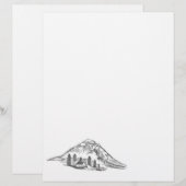 En-tête De Lettre Black and white mountain letterhead (Devant / Derrière)