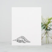 En-tête De Lettre Black and white mountain letterhead (Debout devant)