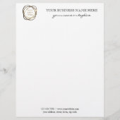 En-tête De Lettre Black Modern Elegant Custom Business Logo (Devant)