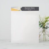 En-tête De Lettre Black Yellow Gray Geometric Border (Debout devant)