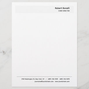 En-tête De Lettre Blanc clair minimaliste moderne