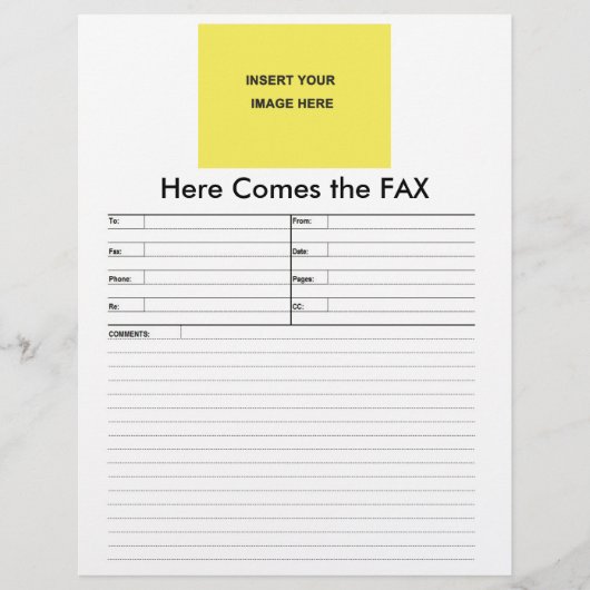 En-tête De Lettre Blanc de forme de fax (Devant)